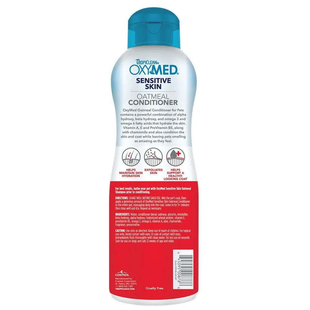 Tropiclean OxyMed Sensitive Skin Oatmeal Conditioner 591mL