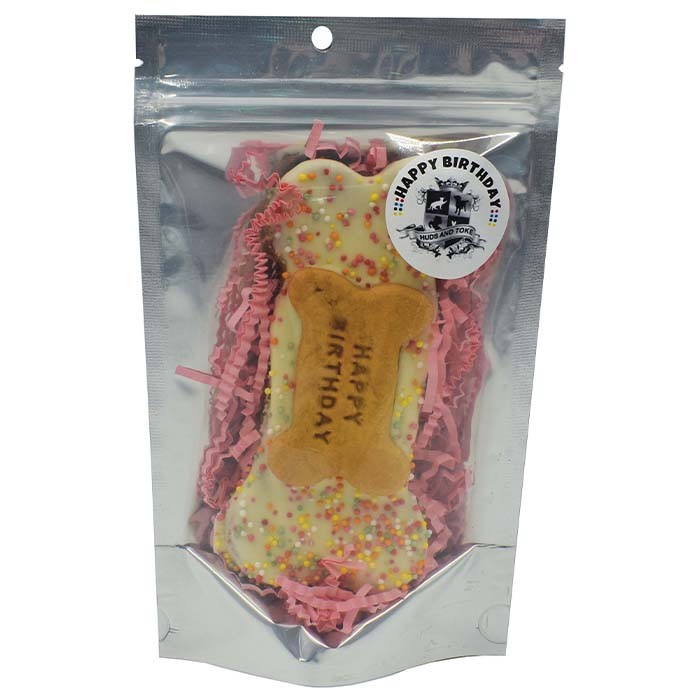 Huds & Toke Happy Birthday Bone Pink 14cm