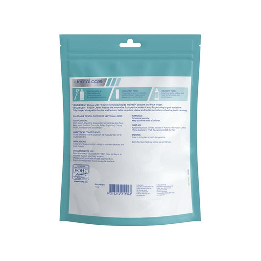 Virbac Veggiedent Fr3sh Extra Small Chews (15pk)