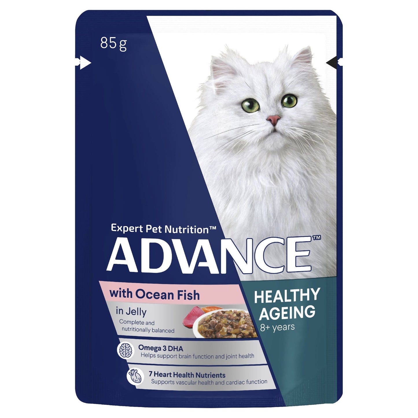 Advance Healthy Ageing Wet Cat Food Ocean Fish In Jelly