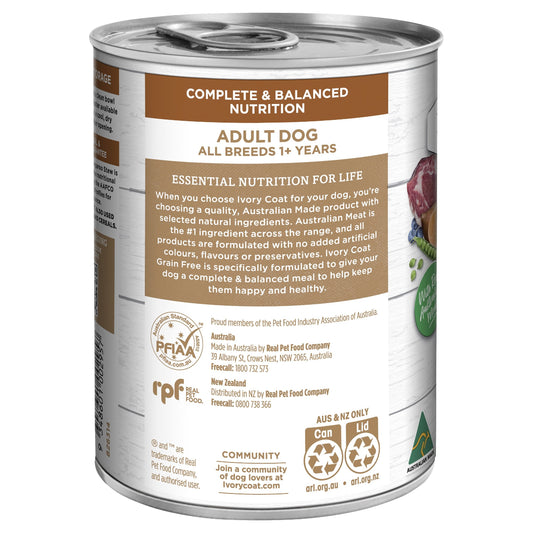 Ivory Coat Grain Free Wet Dog Food Lamb & Kangaroo Stew