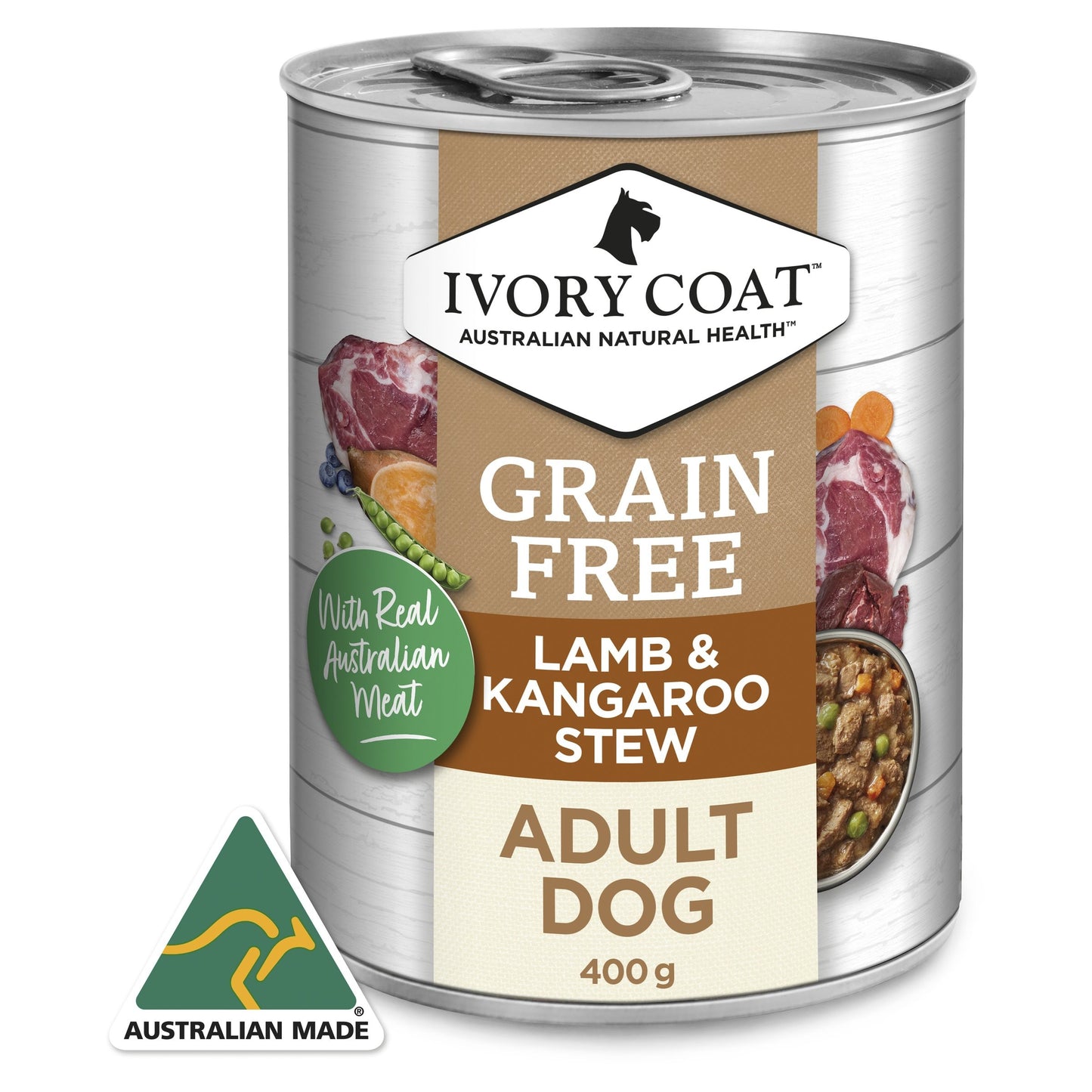 Ivory Coat Grain Free Wet Dog Food Lamb & Kangaroo Stew