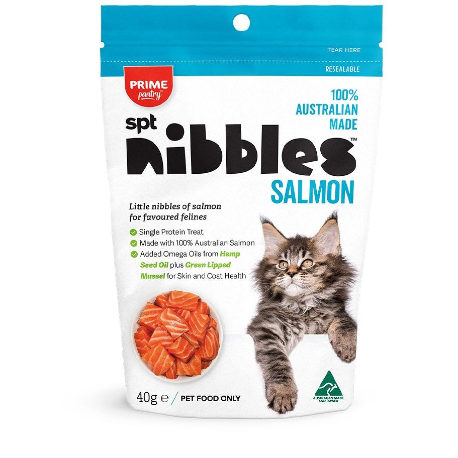 Prime100 Pantry Nibbles Salmon Cat Treats 40g