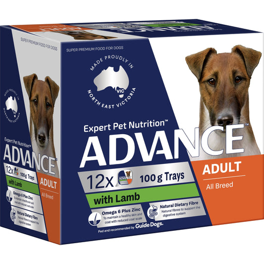 ADVANCE Wet Adult Dog Food with Lamb 100g x 12