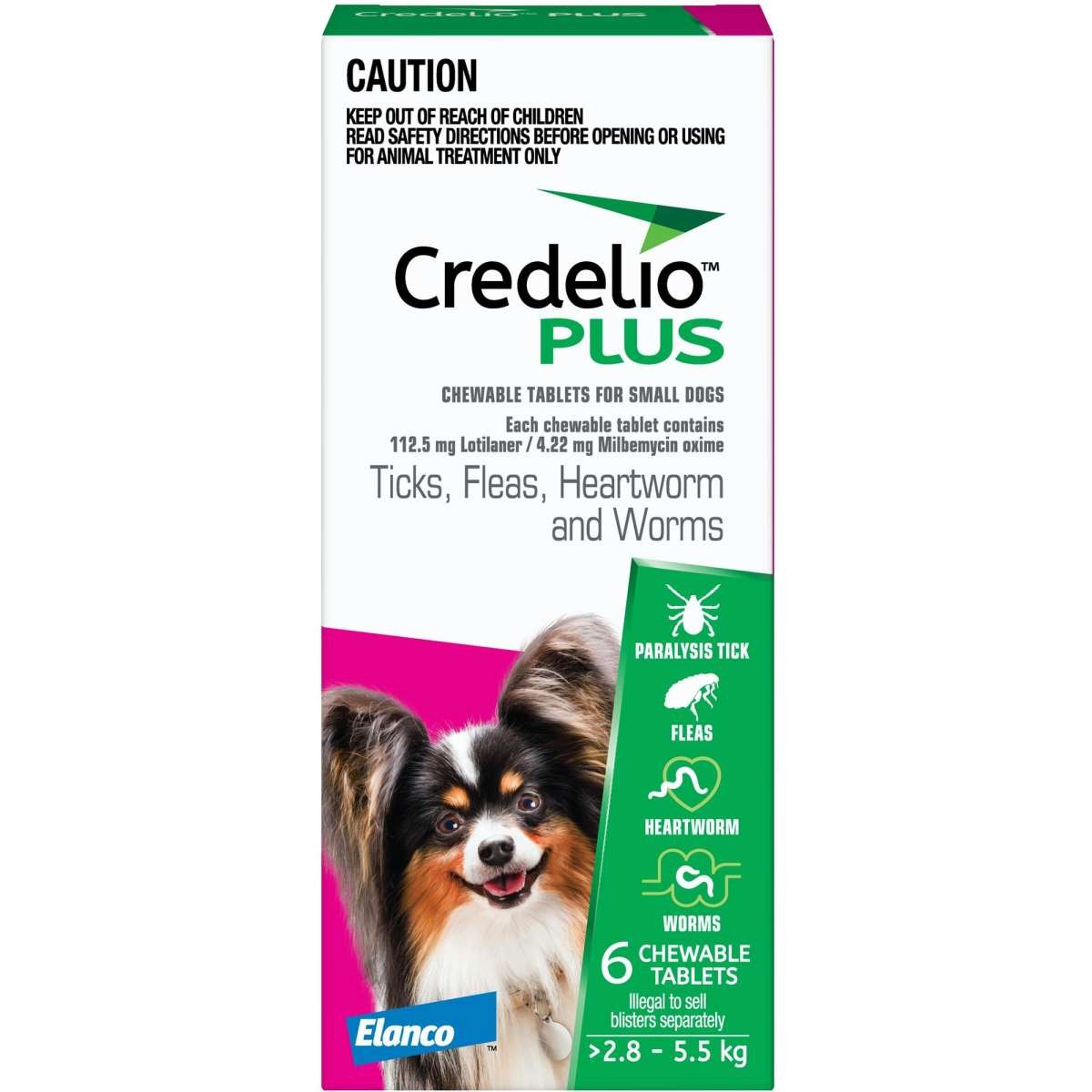 Credelio Plus Small 2.8-5.5kg Pink Chewable Tablets