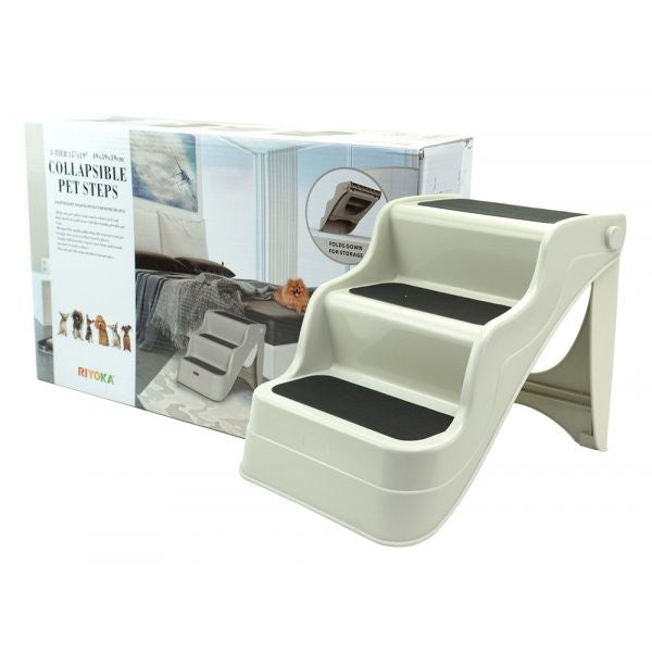 FurKids Dog Steps for Bed/Vehicle Beige