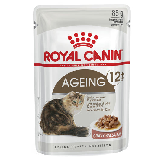 Royal Canin Ageing 12+ Wet Cat Food Pouches Chunks in Gravy
