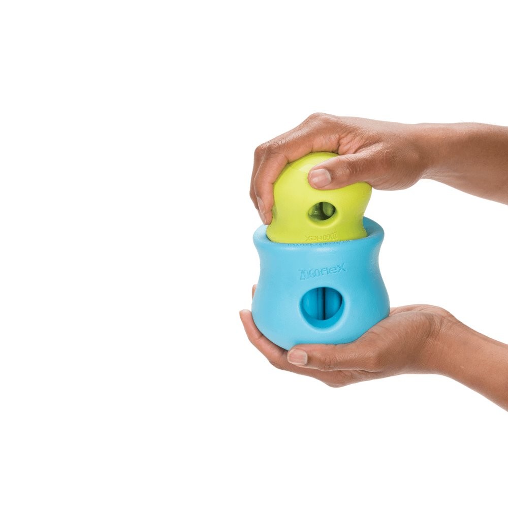West Paw Toppl Treat Dispensing Wobbling Dog Toy & Food Bowl Granny Smith