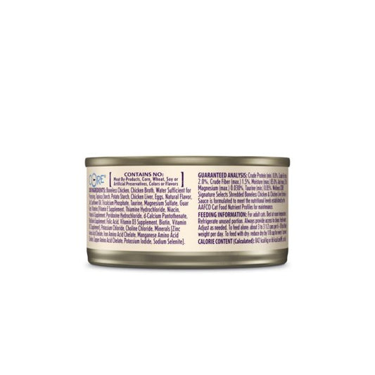 Wellness Core Signature Selects for Cats Shredded Boneless Chicken & Chicken Liver Entree in Sauce