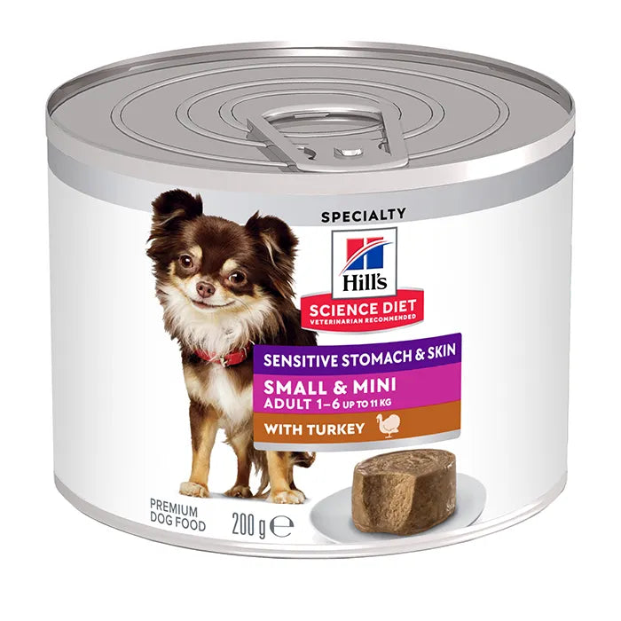 Hill's Science Diet Adult Small & Mini Sensitive Stomach & Skin with Turkey Canned Dog Food Individual
