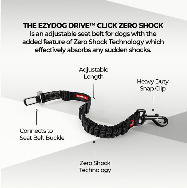 EzyDog Click Dog Seat Belt Zero Shock