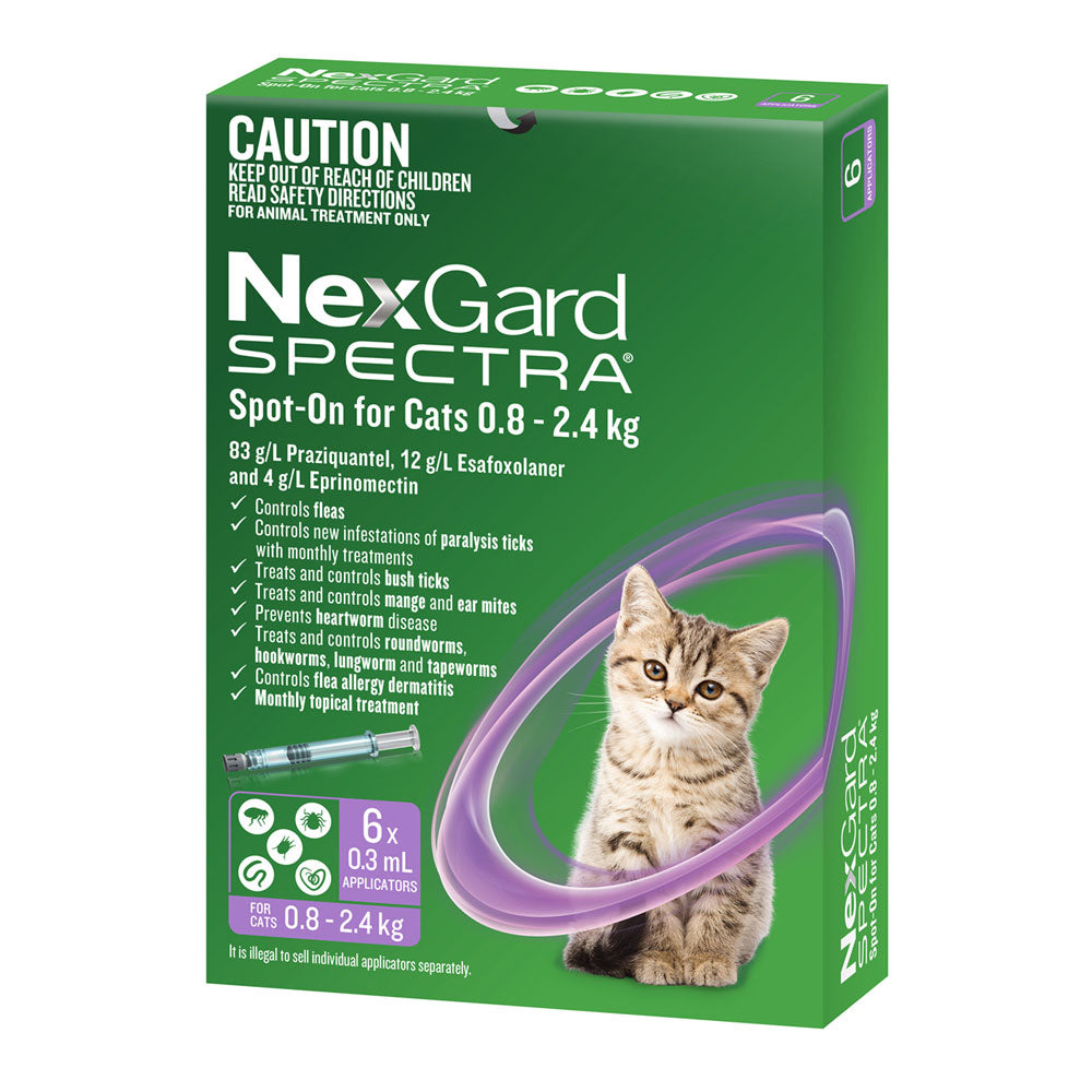 NexGard SPECTRA for Cats 0.8-2.4kg Purple