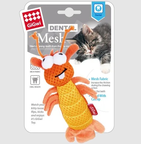 GiGwi Dental Mesh Shrimp with Catnip