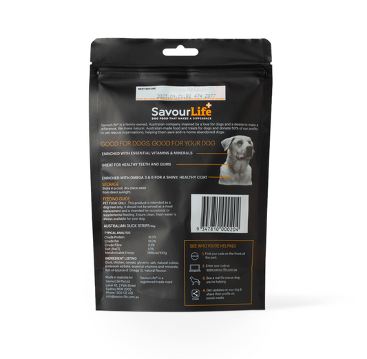 SavourLife Australian Duck Strips 150g