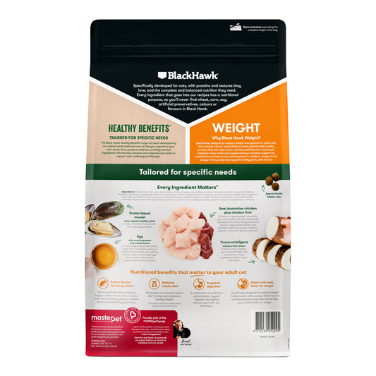 Black Hawk Healthy Benefits Adult Weight Chicken Cat Food