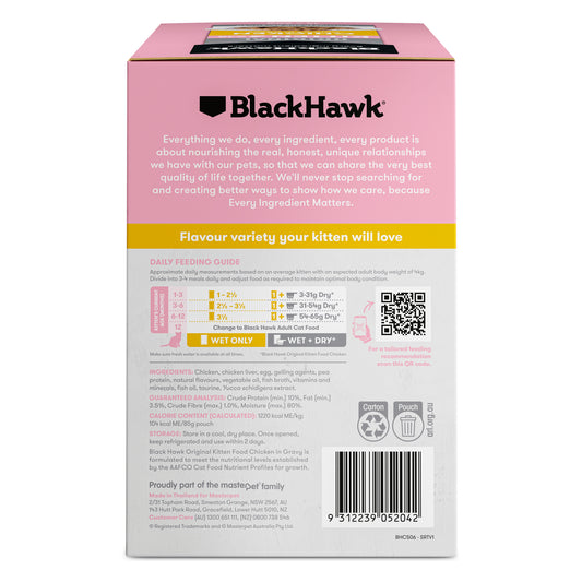 Black Hawk Original Kitten Chicken in Gravy Cat Food
