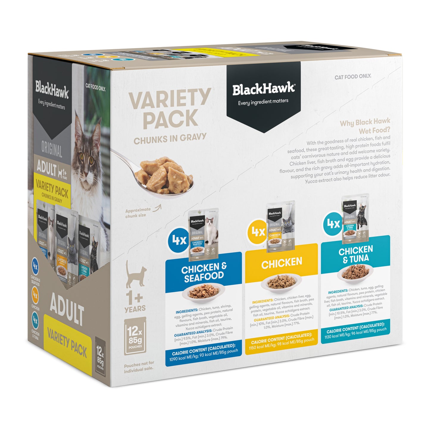 Black Hawk Original Adult Variety Pack Cat Food