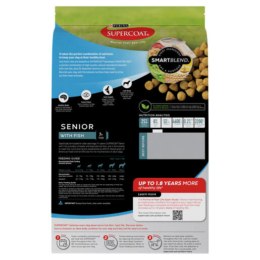 Supercoat Smartblend Senior Dog Food With Fish