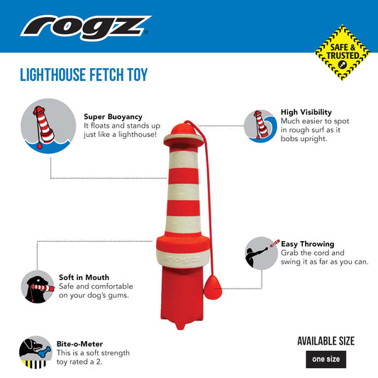 Rogz Floating Lighthouse Toy for Dogs