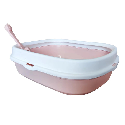 iPetz Cat Litter Tray with Lip & Scoop