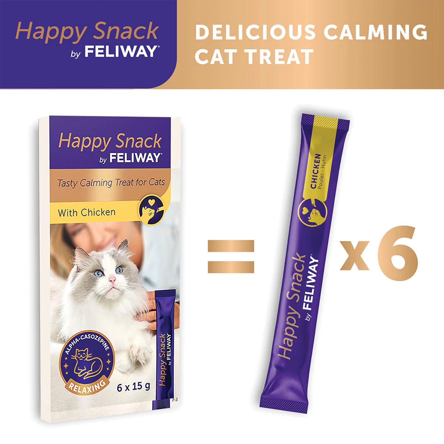 Feliway Happy Snack With Calming Agent 6 x 15g