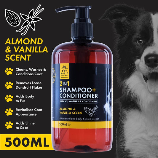 Pet Basic Original 2-in-1 Shampoo & Conditioner Almond and Vanilla Scent 500mL