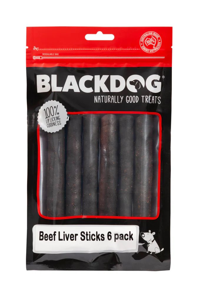 BlackDog Beef Liver Sticks 6pk