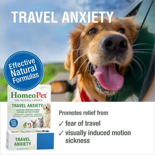 HomeoPet Travel Anxiety Natural Liquid Supplement 15mL