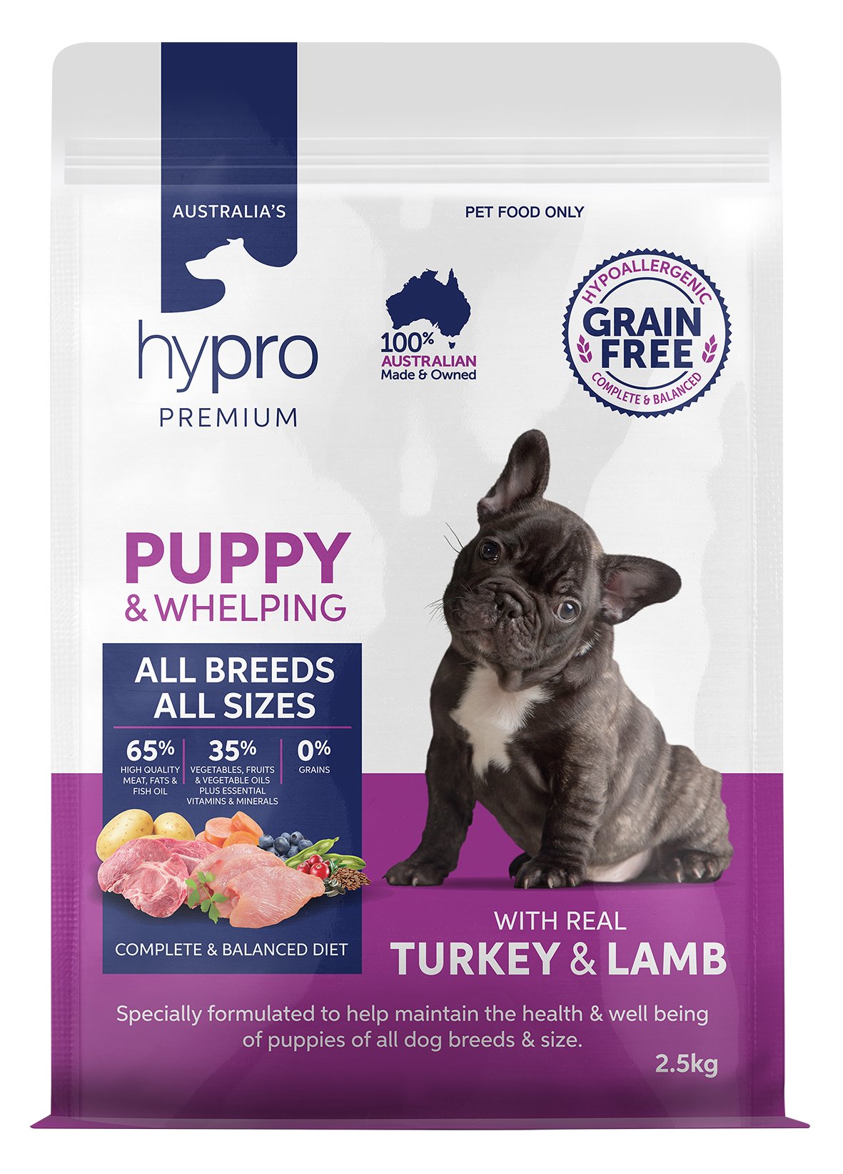 Hypro Premium Grain Free Turkey & Lamb Puppy & Whelping Dry Dog Food