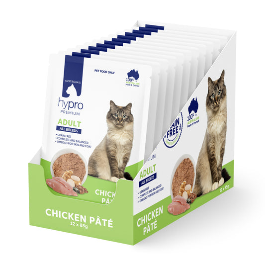 Hypro Premium Adult Grain Free All Breeds Wet Cat Food Chicken Pate