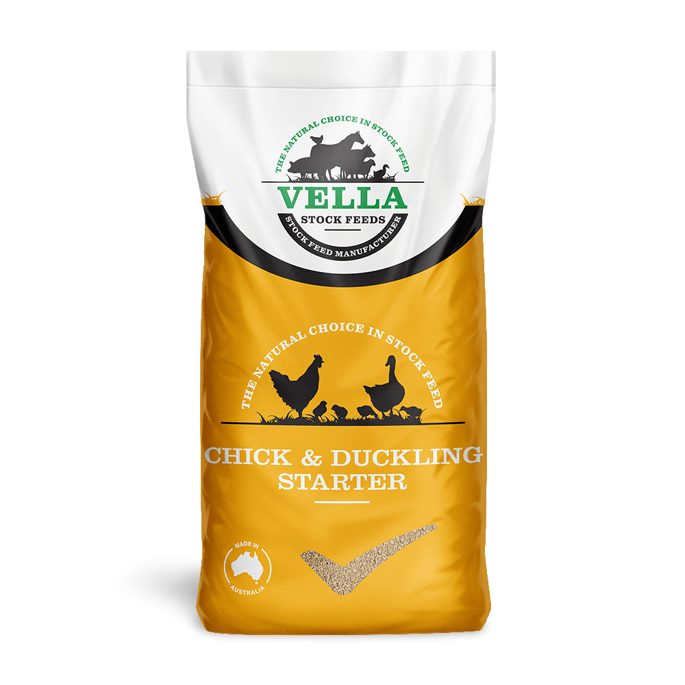 Vella Free Range Chick & Duckling Starter 20kg (WAREHOUSE PICK UP & LOCAL DELIVERY ONLY)