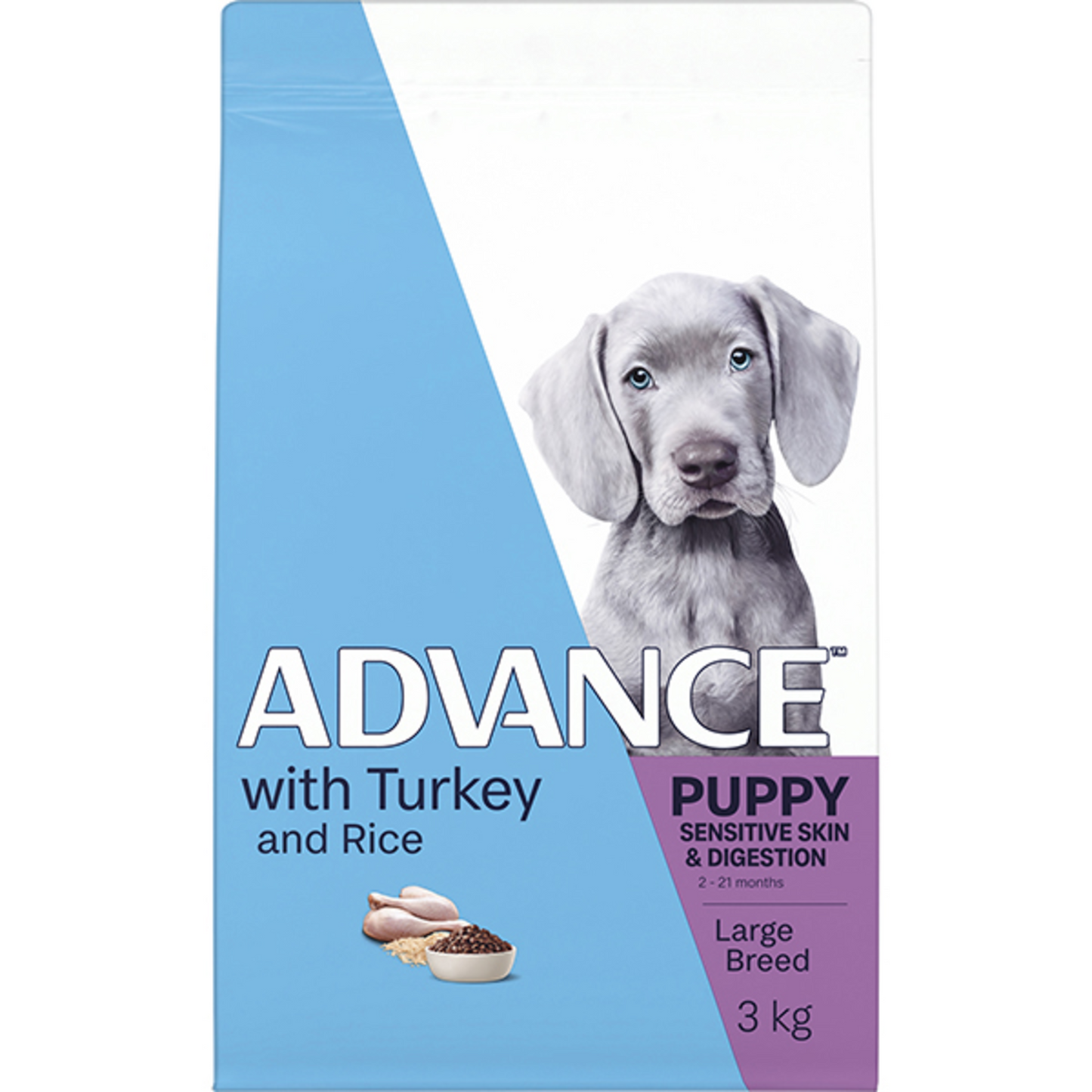 Advance Puppy Large Breed Sensitive Skin & Digestion Turkey with Rice Dry Dog Food