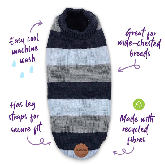 Kazoo Chestie Dog Jumper Blue