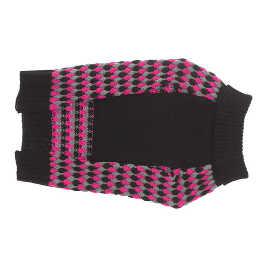 Zeez Knitted Sweater Pink/Grey Diamond