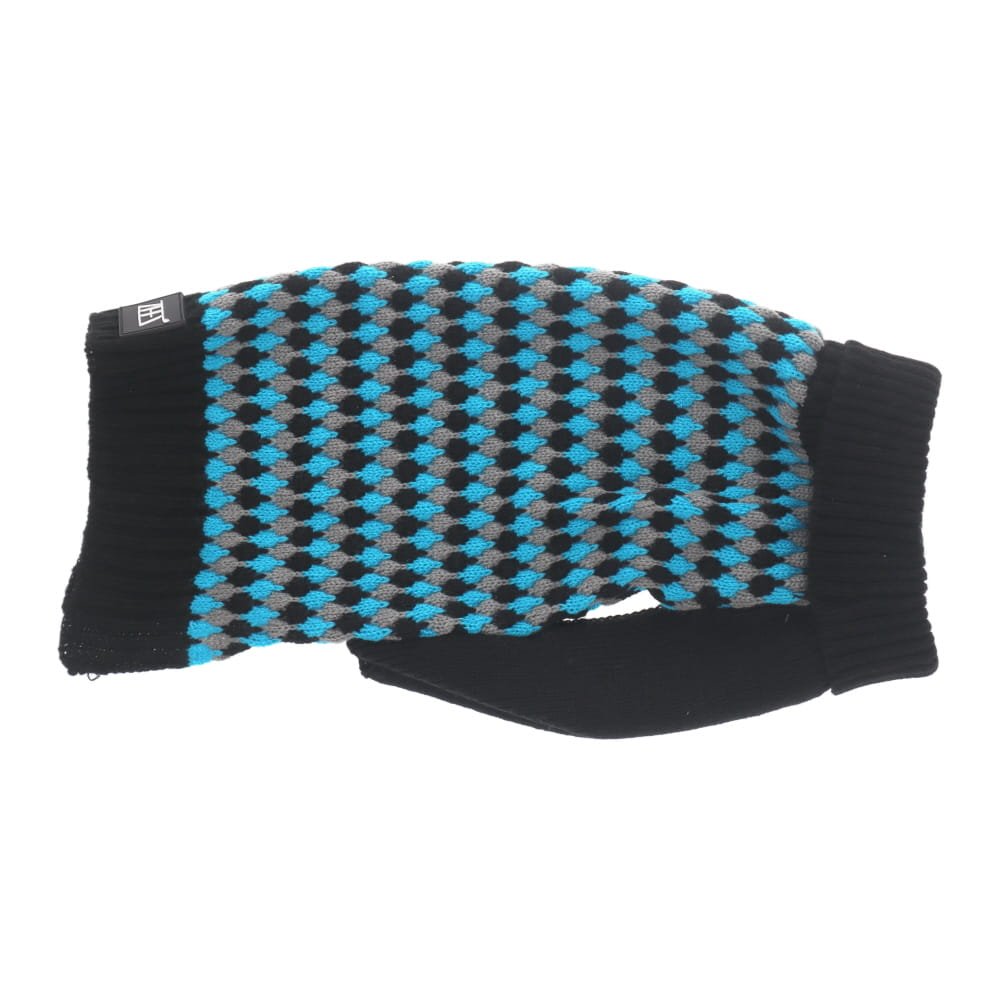 Zeez Knitted Sweater Teal/Grey Diamond