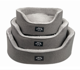 It's Bed Time Plush Oval Basket Grey