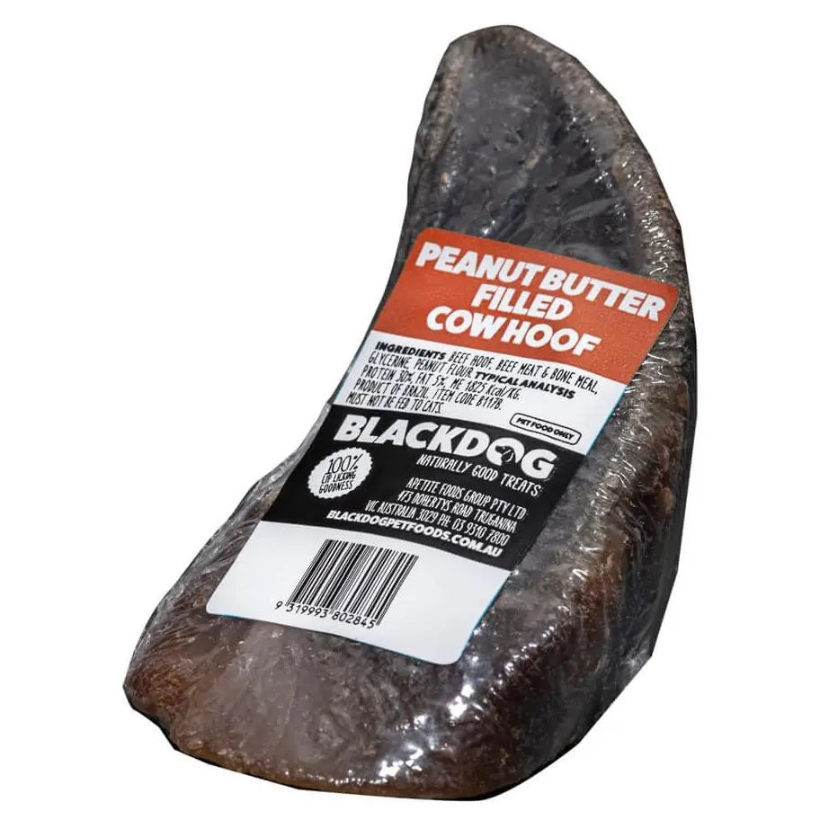 BlackDog Cow Hoof with Peanut Butter Stuffing