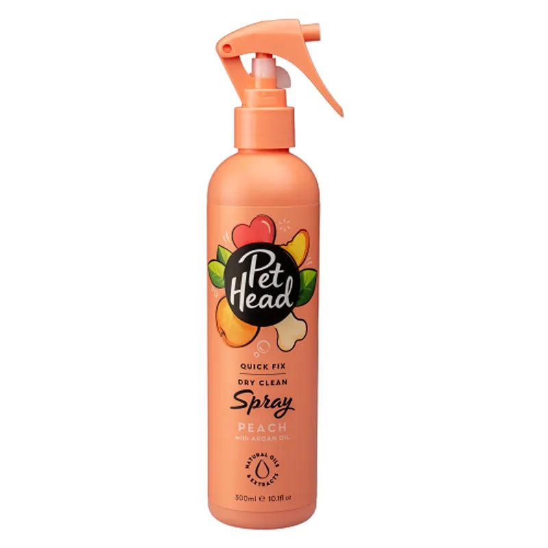 Pet Head Quick Fix Dry Clean Spray Peach 300mL
