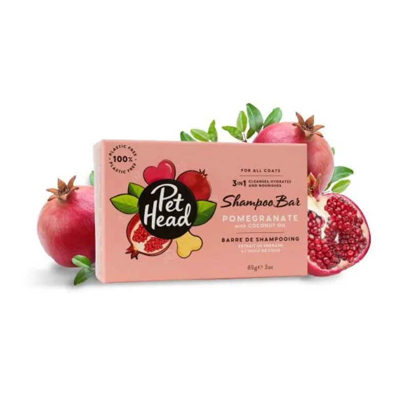 Pet Head 3 in 1 Shampoo Bar Pomegranate 85g