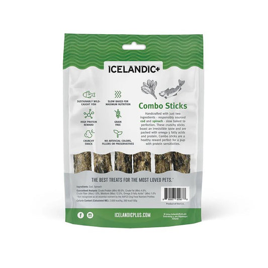 Icelandic+ Cod & Spinach Combo Sticks for Dogs 6pk