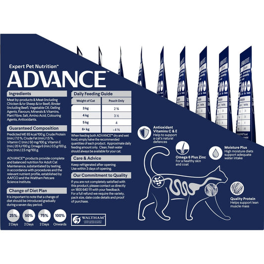 Advance Adult Wet Cat Food Chicken in Gravy