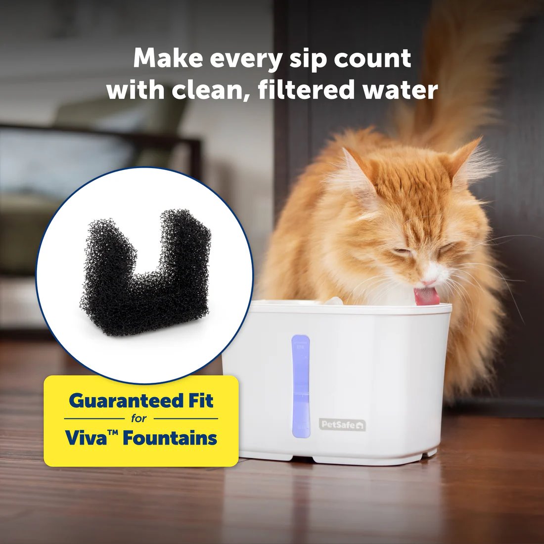 PetSafe Viva Pet Fountain Replacement Foam Filters 2pk