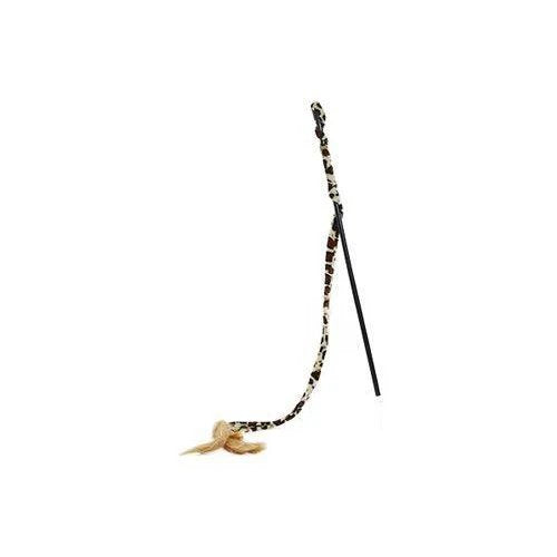Cattitude Feline Care Teaser Wand Leopard with Feather