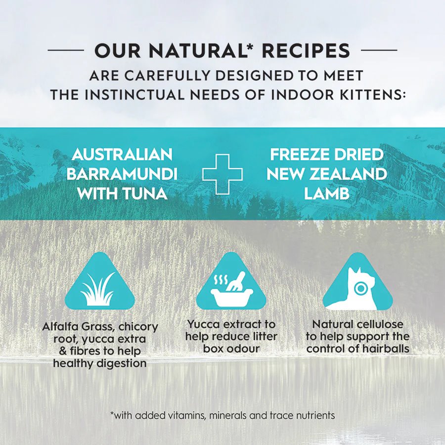 Trilogy Kitten Australian Barramundi with Pacific Island Tuna + Freeze Dried New Zealand Lamb Dry Cat Food