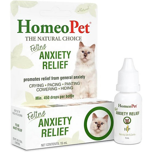 HomeoPet Feline Anxiety Relief Natural Liquid Supplement 15ml