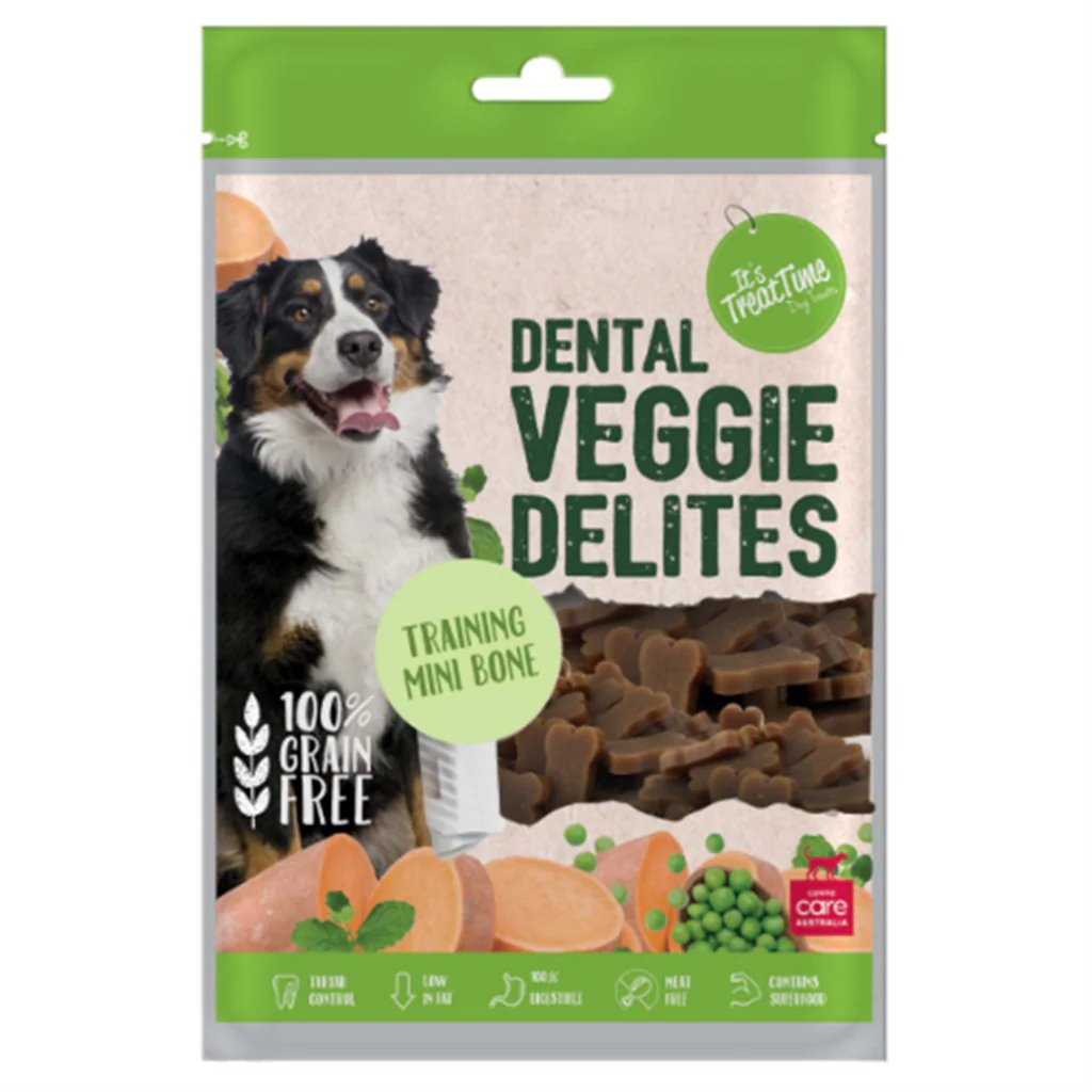 It's Treat Time Dental Veggie Delites Training Mini Bone 100g