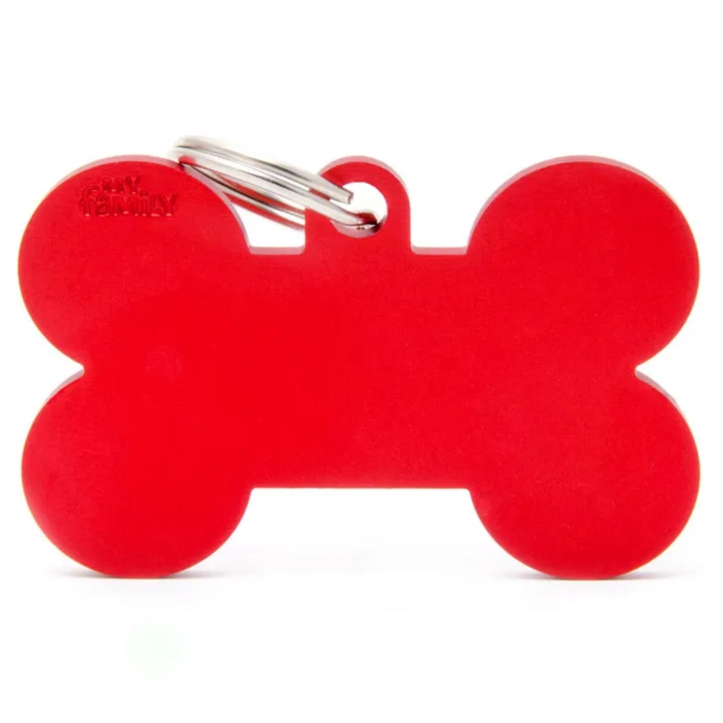 My Family Basic Bone Red ID Tag