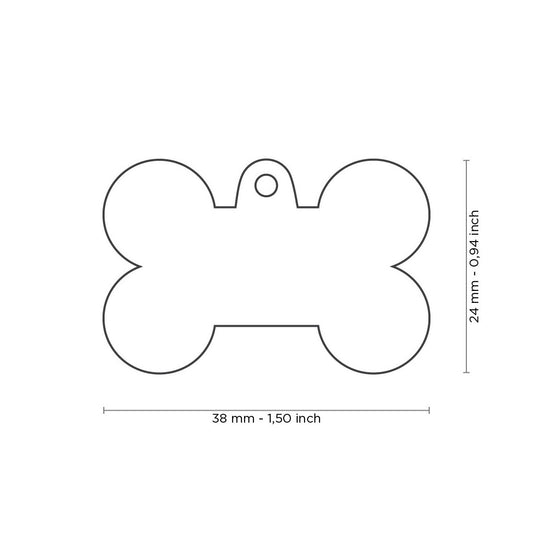 My Family Rainbow Bone ID Tag