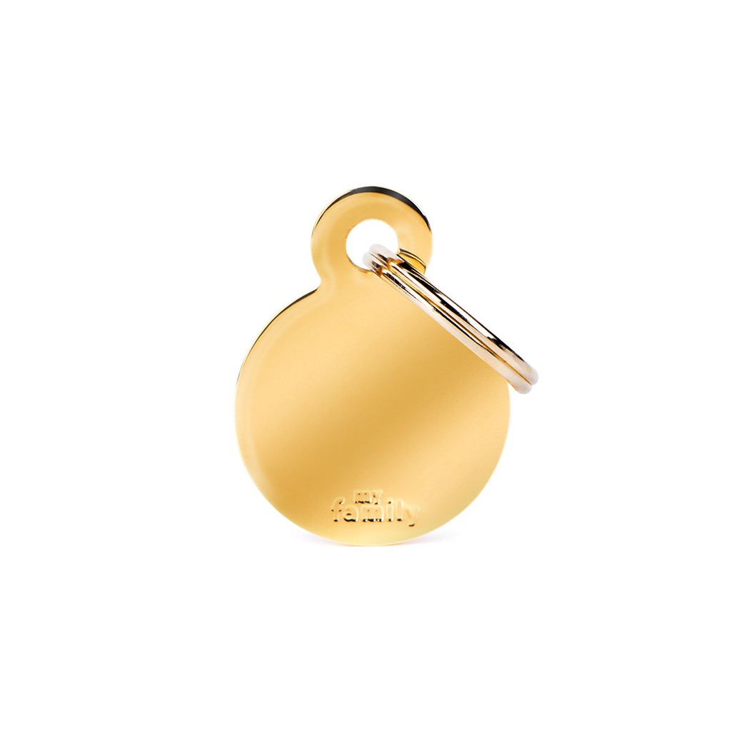 My Family Basic Circle Gold ID Tag