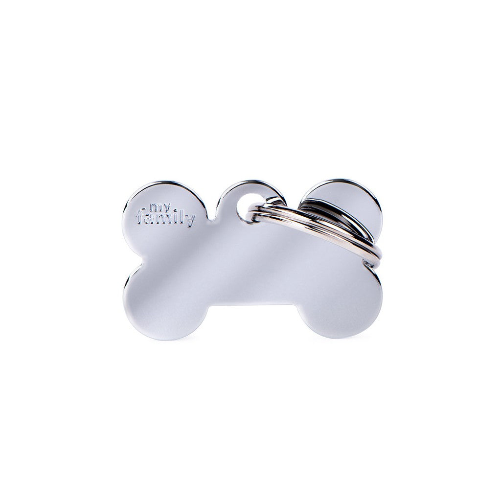 My Family Basic Bone Chrome ID Tag
